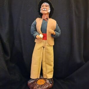Vintage Santon Veritable D'Argile Peasant Man from Provence